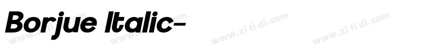 Borjue Italic字体转换